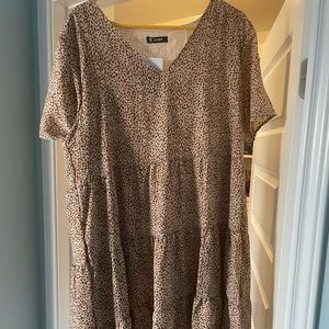 Cheetah print flowy dress